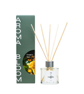 Аромадиффузор "Солнечный виноград" для дома с палочками AROMA BLOOM Grape's sun