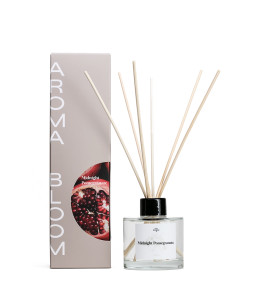 Аромадиффузор "Гранатовые сумерки" для дома с палочками AROMA BLOOM Midnight pomegranate
