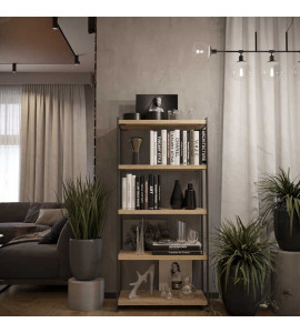Cтеллаж этажерка 5 полок Metal & Wood H-700-5