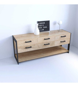 Тумба под ТВ с ящиками Metal & Wood Т-1500-6