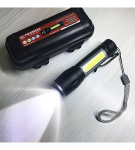 Карманный фонарик светодиодный аккумуляторный противоударный с USB-зарядкой PD-5568 Plus