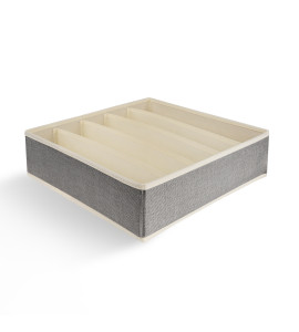 Органайзер для белья, текстильный ящик в шкаф серый MVM TH-09-05 LIGHT GRAY
