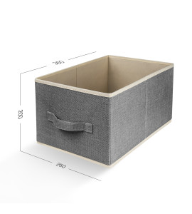 Текстильный ящик в шкаф органайзер серый MVM TH-30 LIGHT GRAY