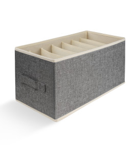 Текстильный ящик в шкаф органайзер MVM TH-31-7 LIGHT GRAY
