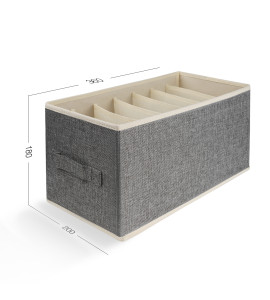 Текстильный ящик в шкаф органайзер MVM TH-31-7 LIGHT GRAY