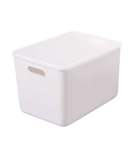 Ящик для хранения пластиковый, белый с крышкой MVM FH-14 WHITE XXL
