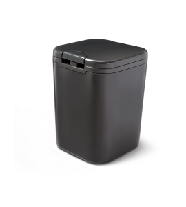 Ведро для мусора 2 л с крышкой прямоугольное пластиковое MVM BIN-06 2L ANTHRACITE