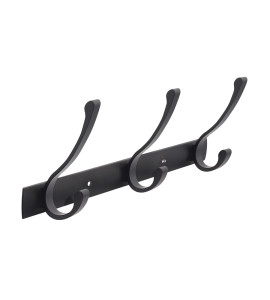 Вешалка черная на три крючка MVM HA-03/3 BLACK