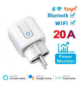 Умная WiFi розетка Tuya Smart 20A белая